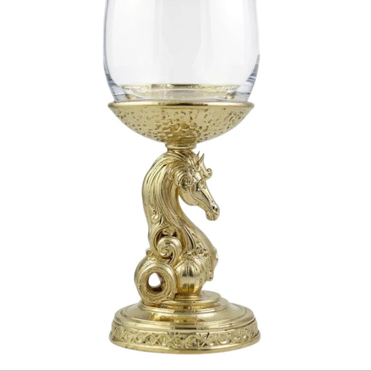 Set of 2/Set of 4 - Knight Wine Glasses