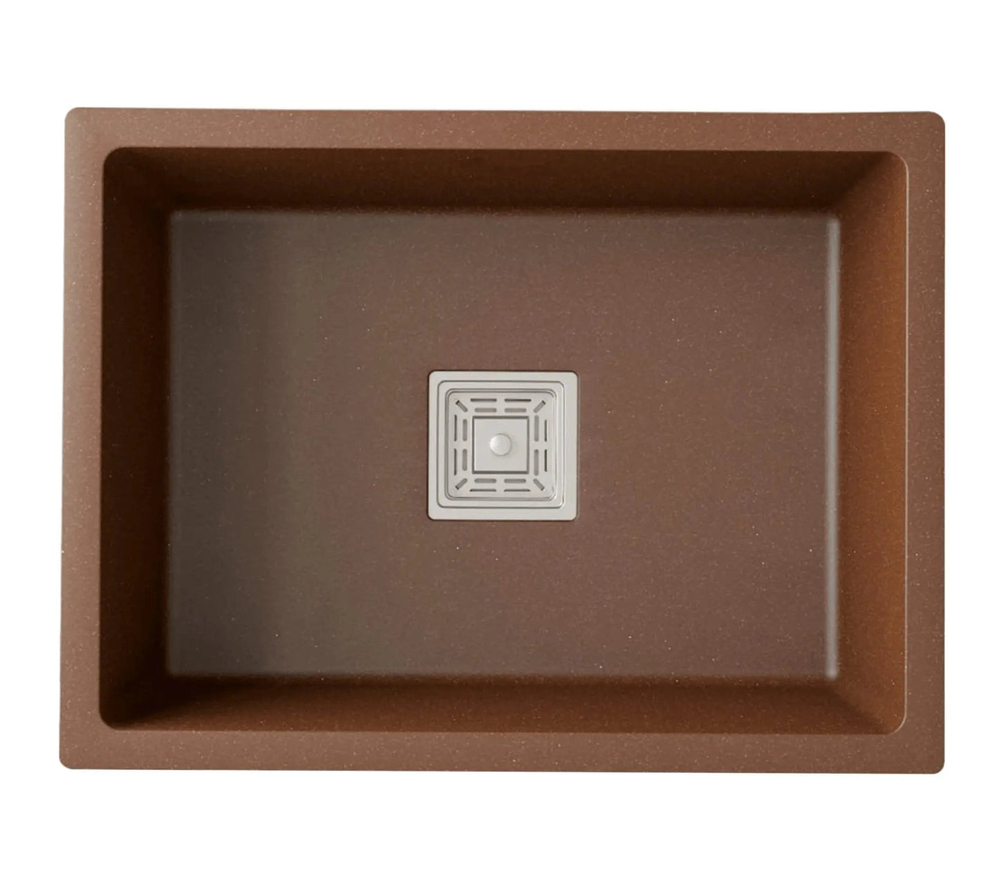 Fossa 24"x18"x9" inch Quartz Single Bowl Kitchen Sink ( Brown )