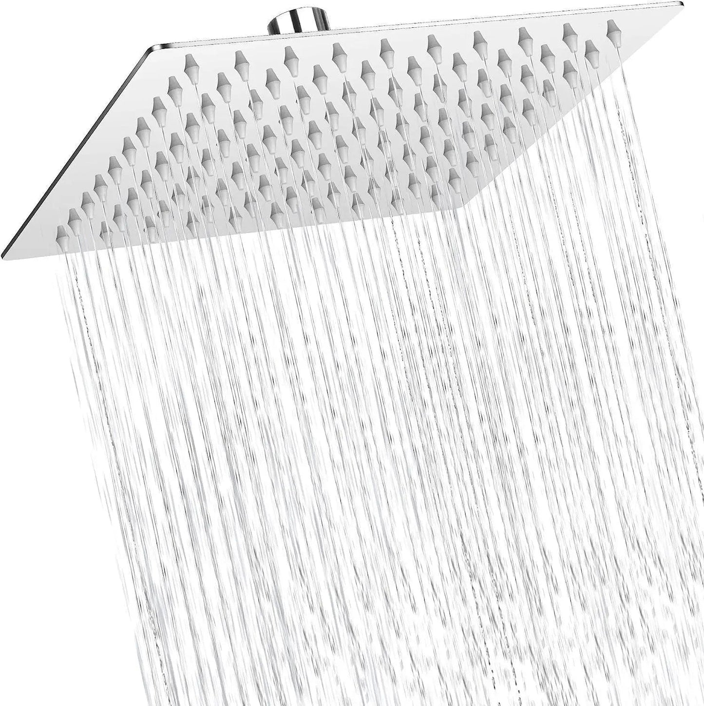 Fossa Rain Overhead Shower Square 304 Stainless Steel Rain Showers Overhead Wall Mounted, With  Arm