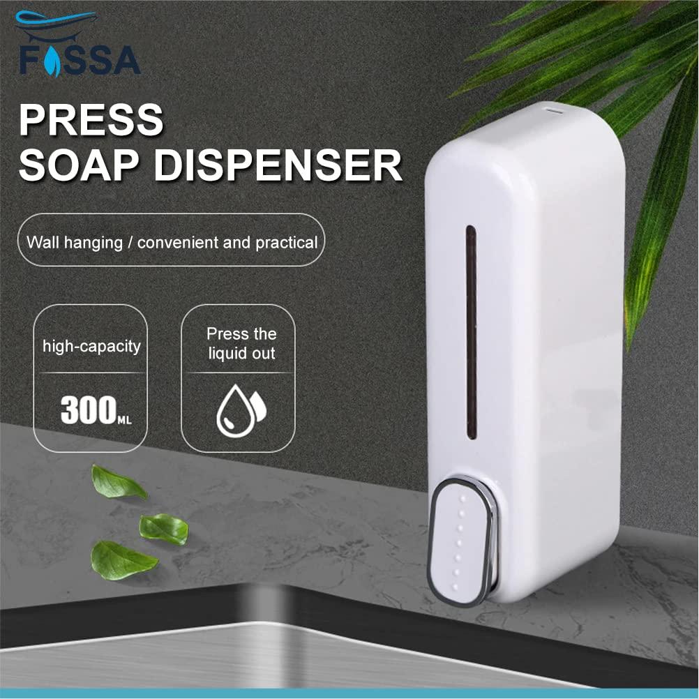 Fossa Soap Dispenser Wall Mounted, 350ml Manual Shower Gel Shampoo Sanitizer Dispenser Holder SD-003